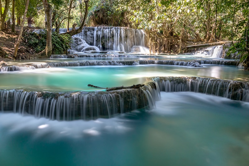 waterfalls, Kuang Si Falls, Luang Prabang